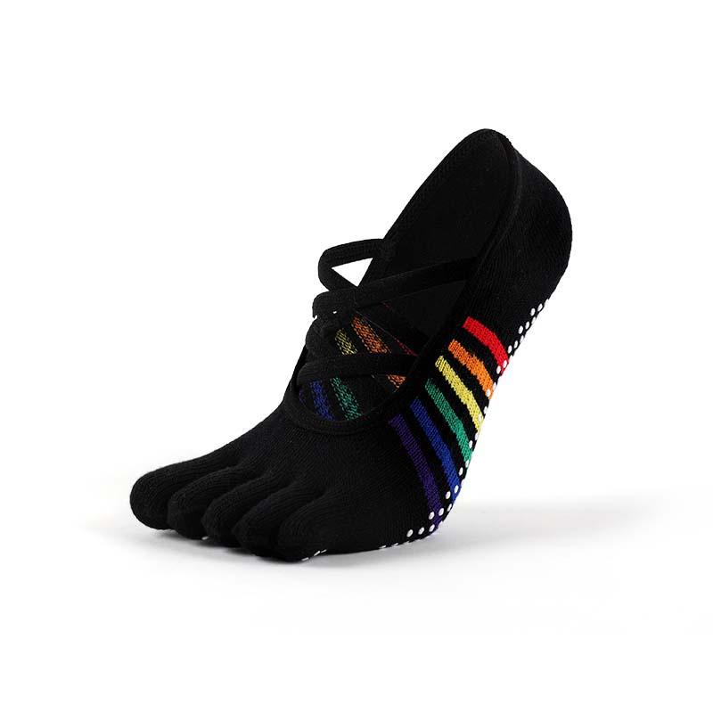 MEIKAN Women s Non-slip Backless Five-Finger Yoga & Pilates Floor Socks 35-38