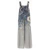 Women's Casual Jumpsuit Sleeveless Fashion Retro Printed Jumpsuit