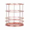 2Pcs Hollow Design Desktop Storage Basket Rose Gold Desktop Storage Box Pen Holder  Makeup Organizer
