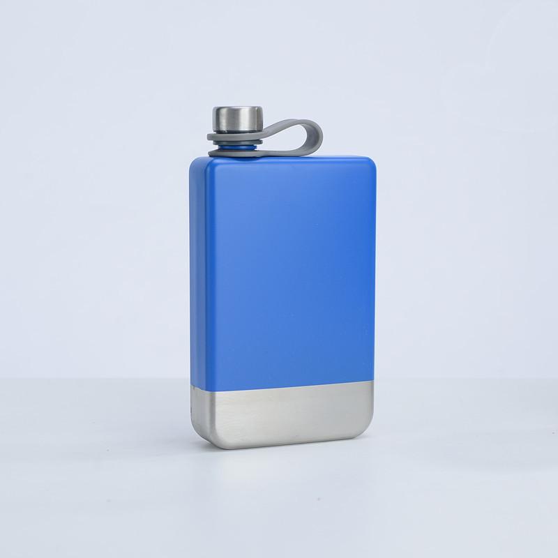 9oz Stainless Steel 304 Food Grade Hip Flask - Square, Thickened, Portable, Outdoor Barware.