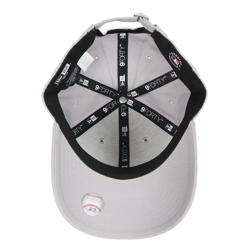 Kids Cap YOUTH 9FORTY with 99HeadwearShop Sticker Boys Girls Hat Kids Logo Baseball Cap MLB New York Yankees Gray [New Era] [Used]