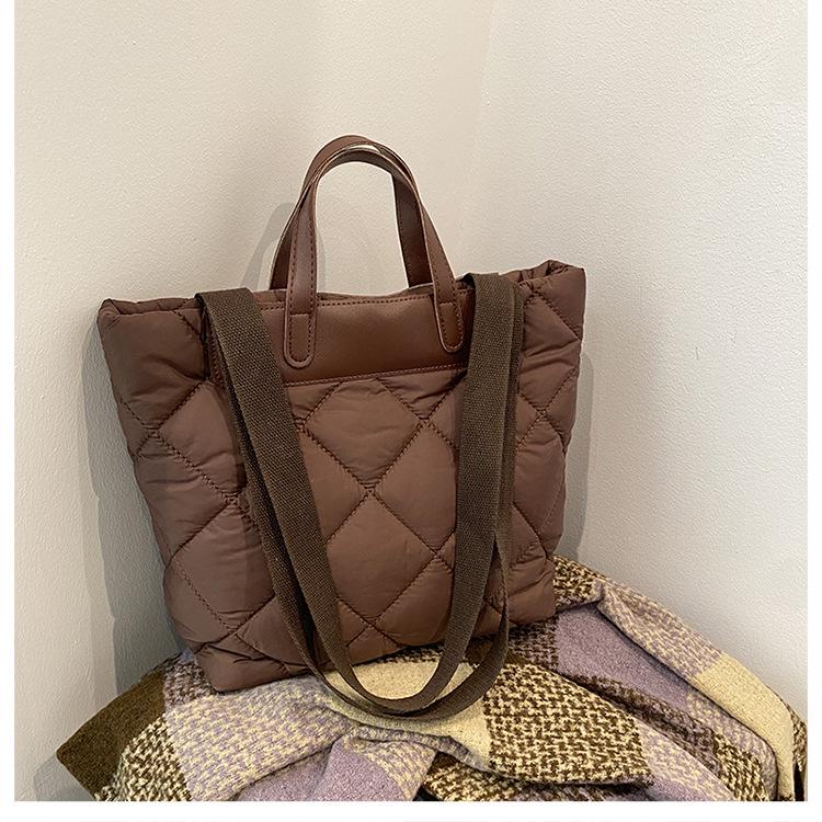 2025 Zimní Kosočtvercový Všestranná Velkokapacitní Nylonová Taška Přes Rameno