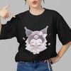 Sanrio Kuromi Winking Face Cute White Black Graphic T-Shirt Unisex Top Tee Gift
