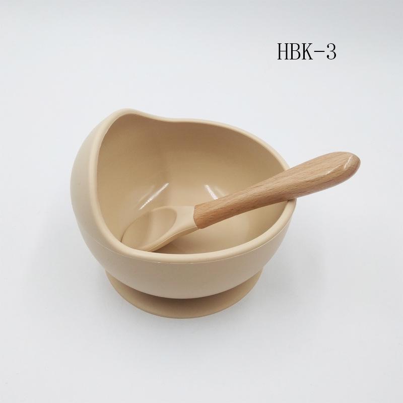 In-Stock Silicone Feeding Set for Infants and Toddlers: Suction Cup Bowl & Spoon