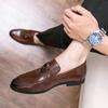 Street Fashion Pánské mokasíny Nazouváky Pravá kůže Hnědá Neformální Podnikání Šaty Boty Párty Svatba Pánská obuv