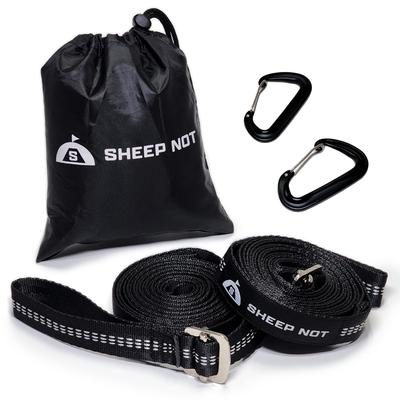 Brand SheepNot Hammock Belt 3m with Stepless 800kg Weight and Storage Bag Kobe-based Pro, (2-piece Set) Buckle, Adjustment, Capacity, Carabiner,