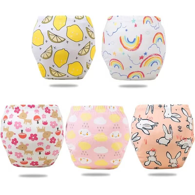 5pc/Lot Baby Cotton Training Pants Panties Cloth Diapers Reusable Toolder Nappies Diaper Baby Underwear