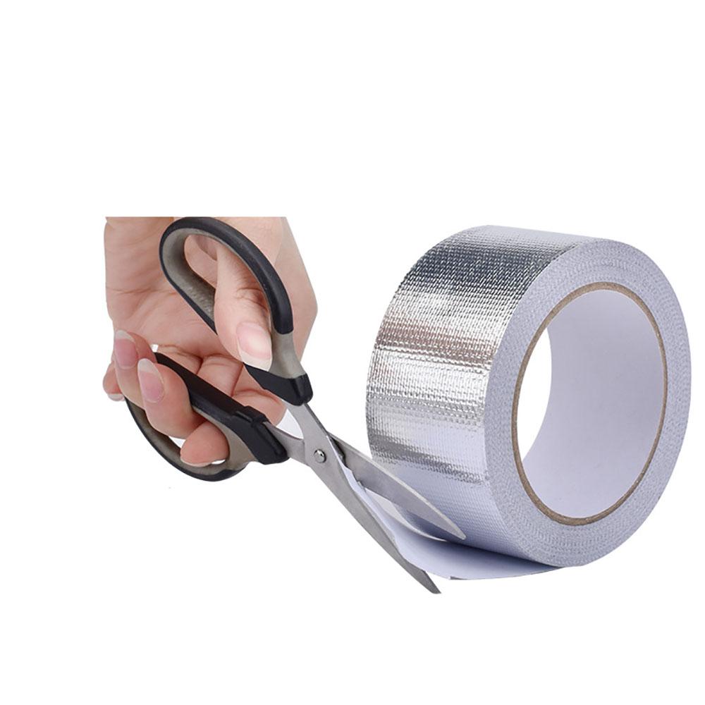 5m×5cm Exhaust Pipe Manifolds Titanium Heat Thermal Wrap Insulation Tape Silver