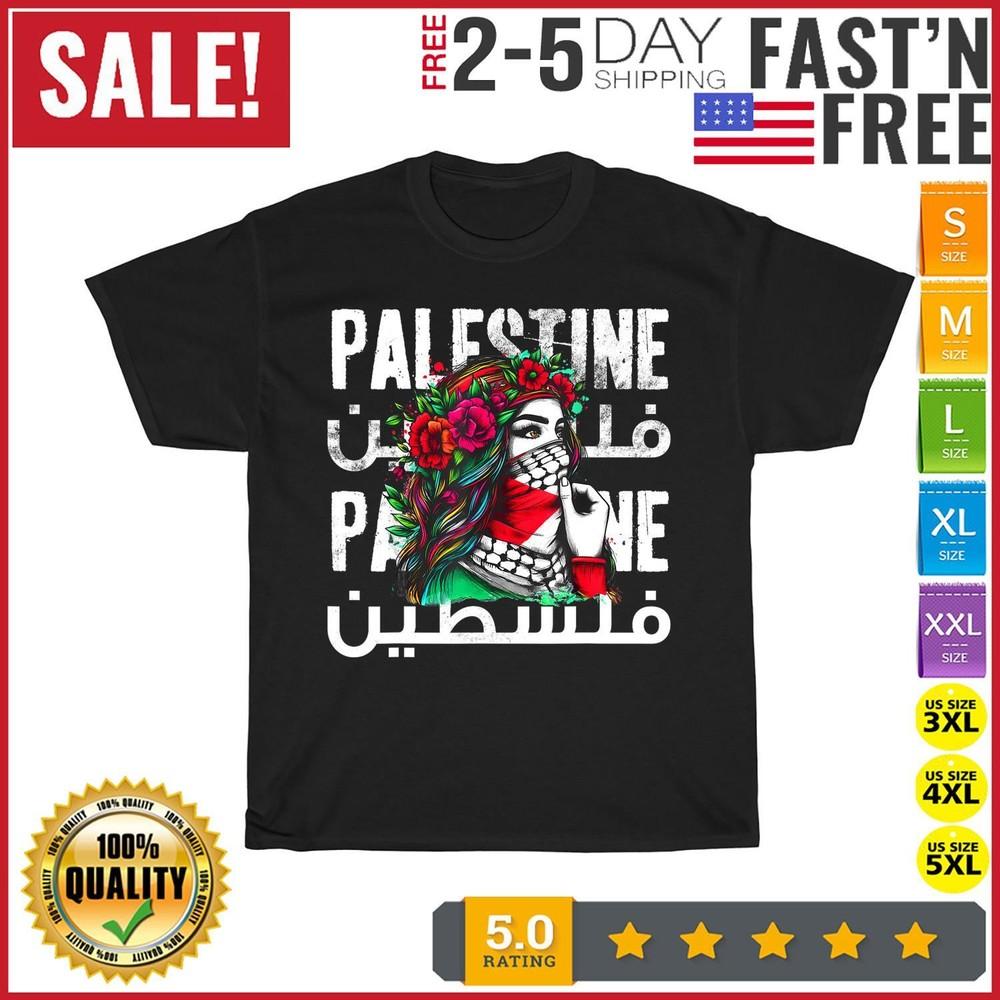 

A Palestinian Girl Wearing A Palestinian Bandana Palestine T Shirt Men Women Kid S