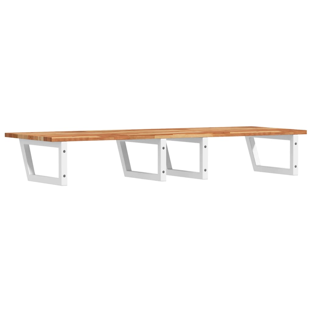 Vidaxl Wall Shelf Under Sink, Steel and Solid Acacia Wood