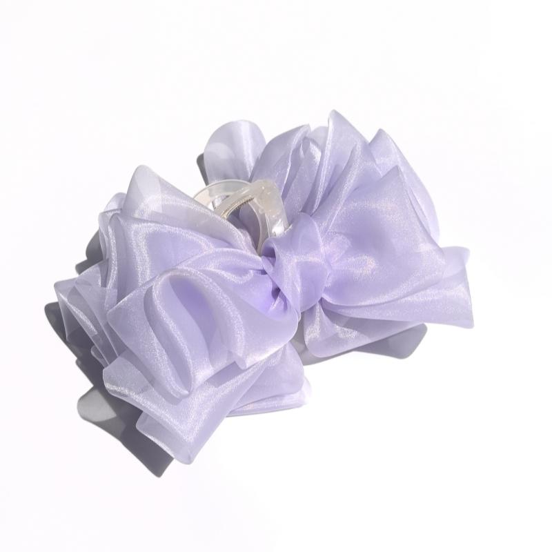 

Большой бант-бабочка заколка для волос Шикарный аксессуар для волос для стиля высокого класса Весна/Лето Органза заколка-краб потрясающая заколка-акула