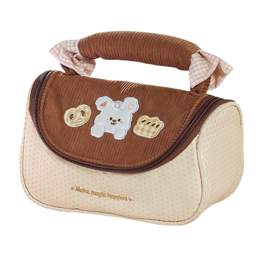 Cartoon Puppy Cake Cute Pencil Case Flowers Pen Bag Pencil Pouch  Stationery Holder Coffee 21cm