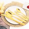 30Pcs Fashion Golden Dinnerware Set High Quality Stainless Steel Cutlery Set Dinner Knife Fork Silverware Flatware Set