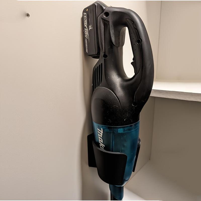 Supporto per Aspirapolvere Makita - Montaggio a Parete Salvaspazio con Fori per Viti 4 X 5,5 mm, Elegante Soluzione per Riporre in Casa il Tuo Aspirapolvere, Ripiani Utili