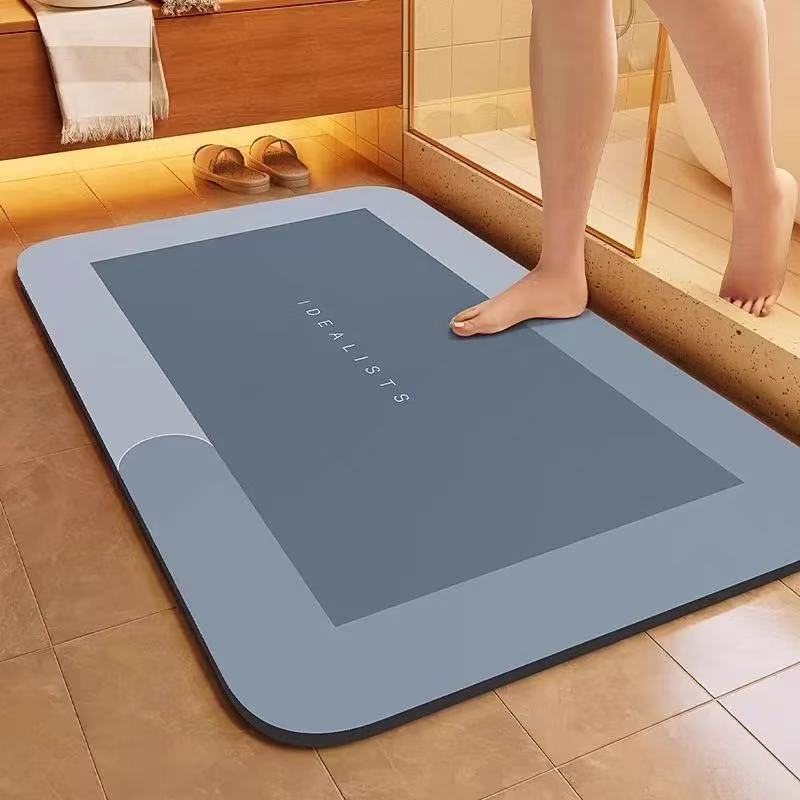 60*90cm Non-Slip Bathroom Absorbent Diatomite Mat, Soft and Super High Quality Quick-Dry Shower Rug