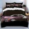 Purple sports car drifting. Bedding sets Duvet cover sets Duvet covers Pillowcases(1 * Duvet Cover 2 * Pillowcases without duvet insert)