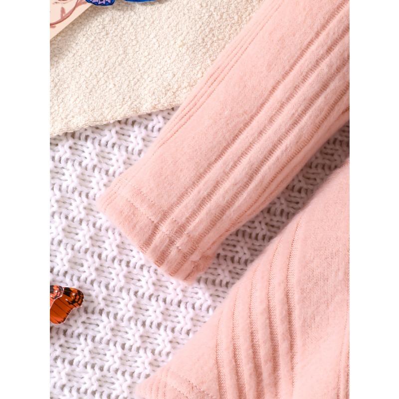 Two-Piece Girl Sweet and Gentle Spring/Autumn New Butterfly Print Letter Hoodie Sweatshirt and Pants Set, Perfect for Outdoor, Knit