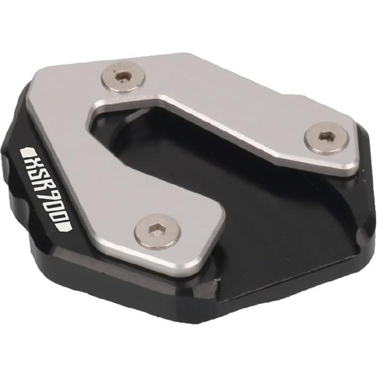 Motorcycle Foot Stand Side Enlarger Kickstand Stand Extension Plate Pad Compatible with Yamaha XSR900 (Black)