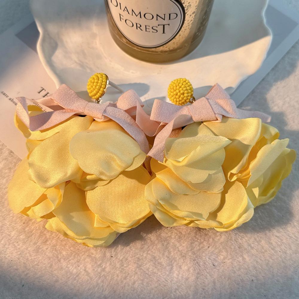 Earrings Korean Style Accessories Exaggerated Colorful Flower Earrings Classic Romantic Earrings