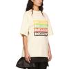 WE11DONE Ss22 Colorful Barrage Logo Round Neck Short Sleeve T-Shirt Unisex Tops Ivory WD-TT1-22-652-U-IV