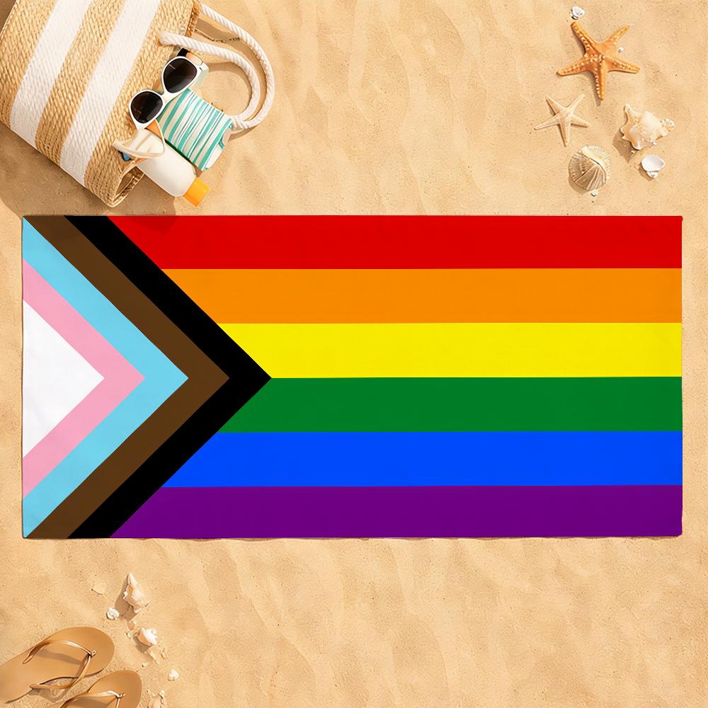 Asciugamano Arcobaleno Pride Gay LGBT Asciugatura Rapida Assorbente Asciugamano da Spiaggia per Sport, Fitness, Nuoto e Attività all'Aperto