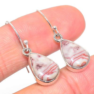 Boucles d'oreilles en argent sterling massif 925 avec pierre précieuse naturelle en jaspe rosetta 1,25" v8s12