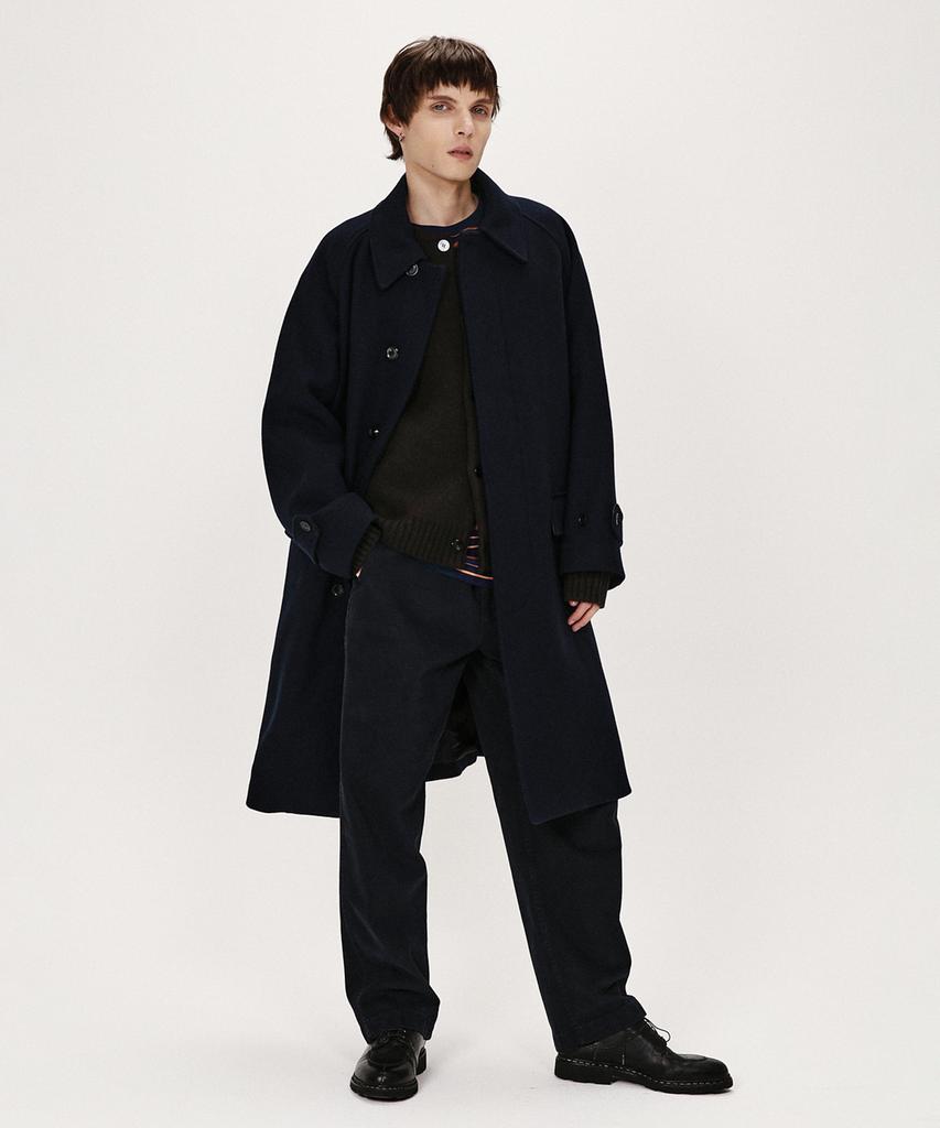 Shirter Fm Felt Balmacaan Coat (Navy)