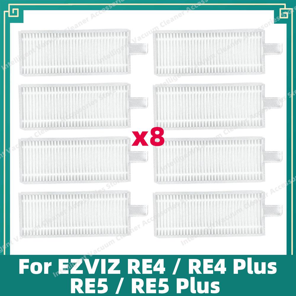 

Compatible For EZVIZ RE4 / RE4 Plus / RE5 / RE5 Plus Main Side Brush Mop Cloth Hepa Filter Accessories Replacement Spare Parts