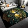 Mystical Tree of Life Pattern Carpet with Golden Sunrise Design Suitable for Use As an Anti-slip for Living Room Bedroom Sofas