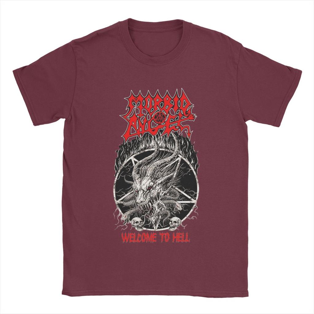 Men's T-Shirt Morbid Angel Death Metal Humorous Cotton Tees Short Sleeve T Shirt Round Neck Tops New Arrival