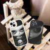 Dark Cute Girl Doll Leather Phone Case For IPhone 16 16e 15 14 13 12 11 Pro Max Plus Mini Cover