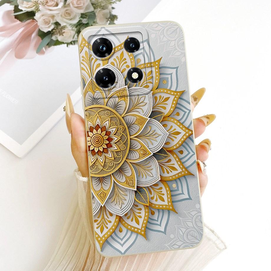 Cartoon Cat Painting Phone Case For Infinix Note 30 Pro 30i Note30 VIP Back Cover Soft Matte Silicone Daisy Flower Bow Fundas