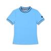Women S Round ShorT Sleeve T ShirT Of9422la Skyblue