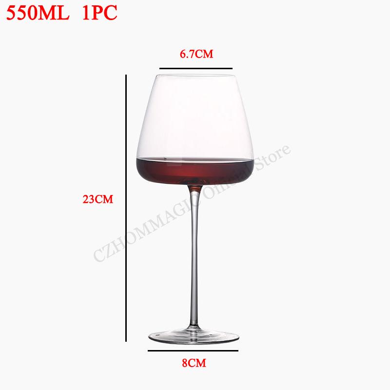 4/2/1Pcs Crystal Goblet Red Wine Glass Cup Kitchen Tool Drinkware Champagne Glasses Bordeaux Burgundy Wedding Square Party Gifts