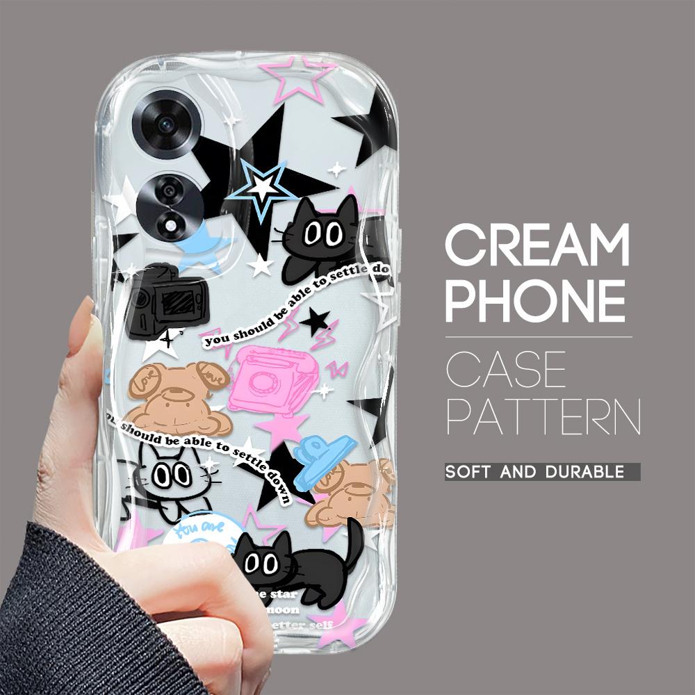 

Для OPPO A12 A15 A38 A58 A60 A76 A92 Reno8 11F 11Pro 12 Realme 10 12Pro 14 C35 C63 Модна Дівчина Кремова Текстура М який Силікон Повне Покриття Захист Камери OPPO A16 чистий