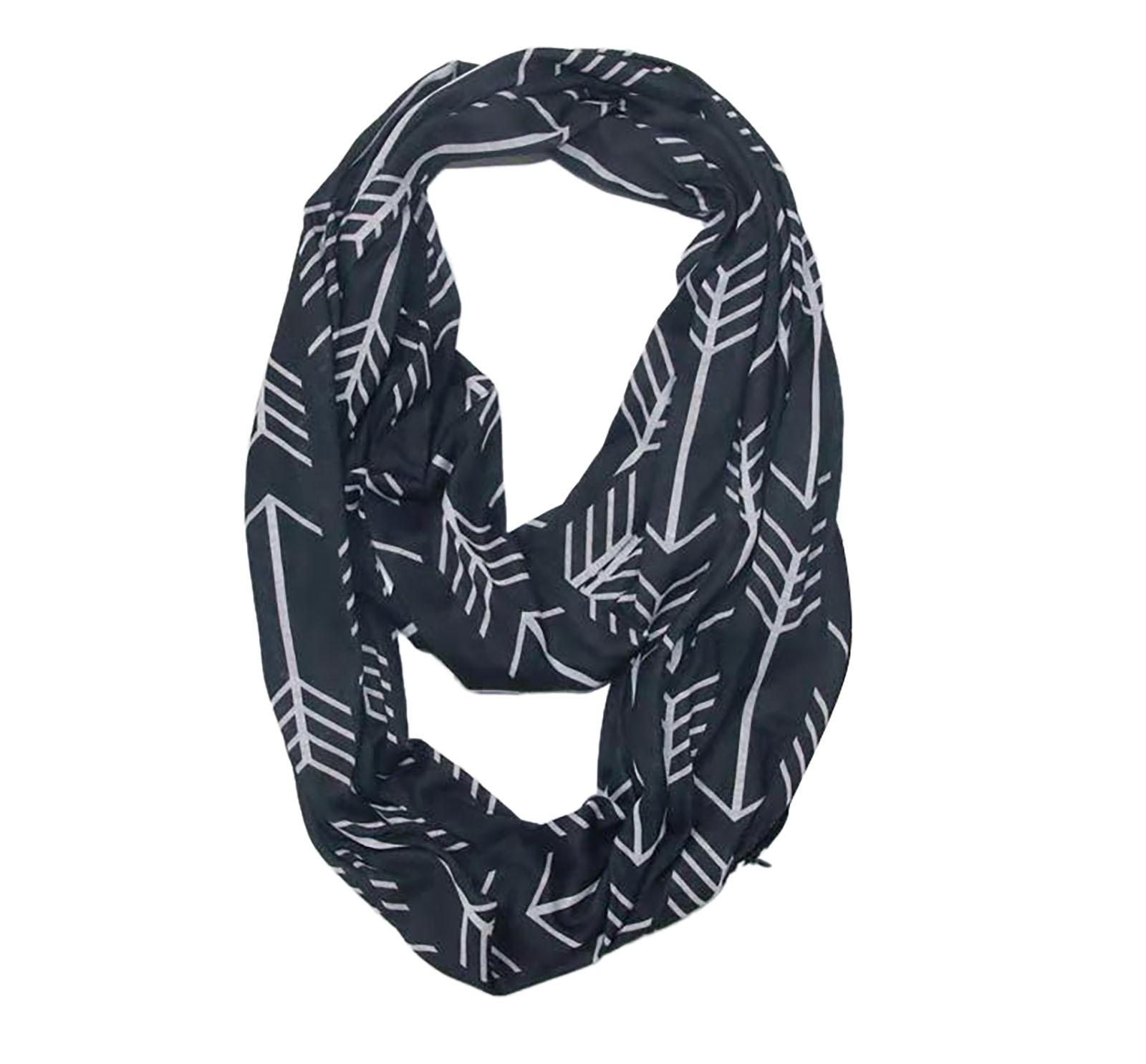 

Women s Scarf With Zippered Pocket Multi Purpose Storage Pocket Zippered Scarf One Size чёрный