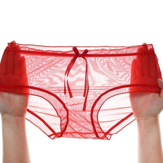 

Сексуальна білизна для жінок Ультратонка Прозора Сітчасті Трусики Безшовні Середня Посадка Хіпстери XL