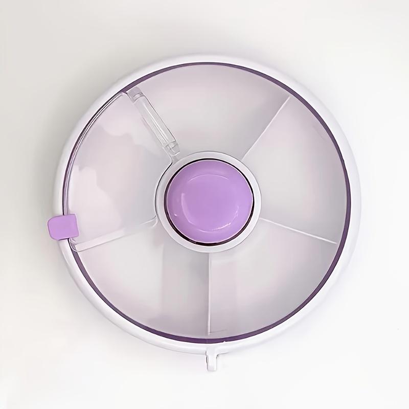 

Rotating Fruit Plate, Rotating Snack Box with Lid, 5-Compartment Rotating Snack Storage Box, Storage Box фіолетовий