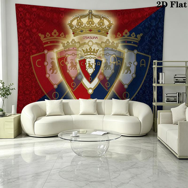 Osasuna Wall Tapestry Aesthetic Wall Hanging Printed Fabric Blanket Decorative Tapestries for Bedroom Living Room Home Decor