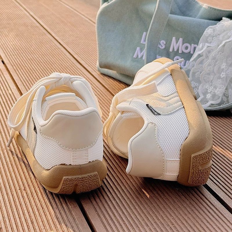 Summer mesh breathable little white shoes women's shoes new versatile niche sports board shoes campus wind big head shoes