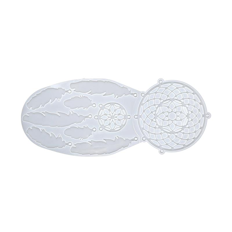 WTEMPO Handmade DIY Dream Catcher Dropping Gel Mold Large Pendant Hanging Jewelry Ornament Decoration Silicone Mold 1set