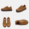 Johnature Lace-up Casual Flat Shoes Genuine Leather Retro Round Toe Thick Sole Versatile Women's Shoes