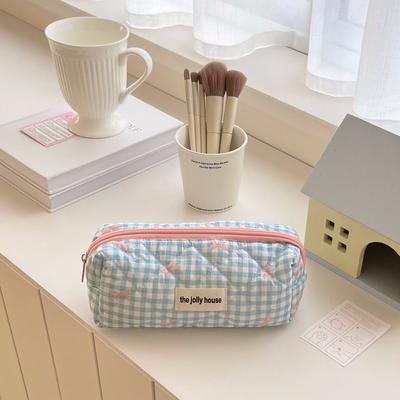 Creative Large Capacity Pen Bag Bowknot Floral Storage Bag Stationery Bag Student