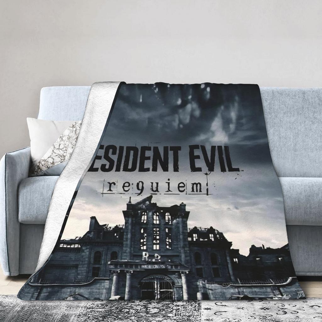 Residents Evils 9 Requiem Game Leon Accessories Blanket Cozy Soft Throw Blankets for Living Room Multiple Sizes Bedding Throws