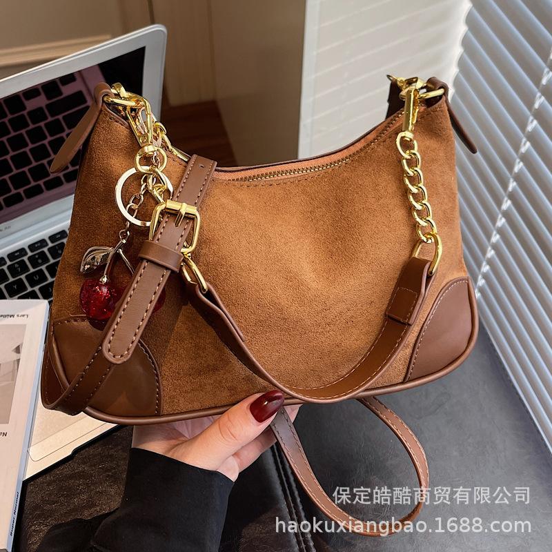 Retro Bag Women's Autumn and Winter 2025 New Fashion Niche Design Shoulder Messenger Bag Popular Ins Dumpling Bag