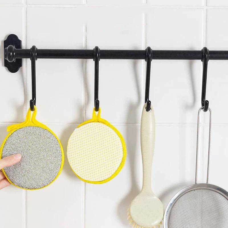 5/10Pcs New Double-sided Dishwash Sponge Dishwash Brush Pot Scouring Pad Home Clean Dishwash Towel Reusable Kitchen Clean Tool