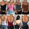 2025 Euro-American Women's Backless Solid Camisole Vest - Slim & Sexy Base Layer Outerwear