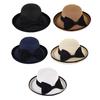 Bucket Hat Wide Wavy Lace Brim Sun Protection Hat with Ribbon Bow Decoration Summer Travel Beach Vacation Hat