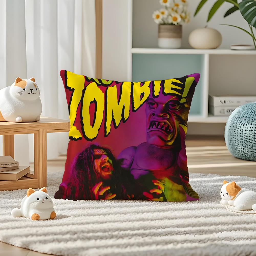 Rob Zombie Pillow Case Silky Elegant Comfort Sofa Bed Invisible Zipper