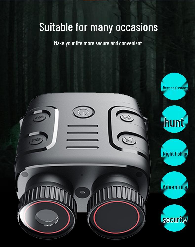 Ultra-Clear HD Infrared Binoculars for Day/Night Photo & Video Recording